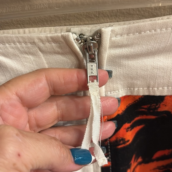 Anthropologie Maeve Rodney bold floral Print Women's Skirt adjustable buckles 0 - Picture 8 of 14